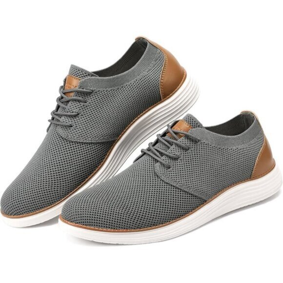 🆕VILOCY Men's Grey Fashion Business Comfortable Breathable Dress Sneaker - Picture 10 of 10